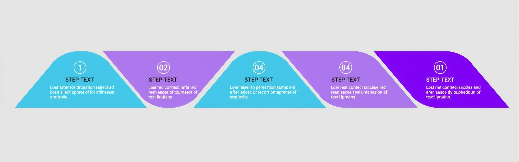 Geometric infographic representing a step-by-step process flow