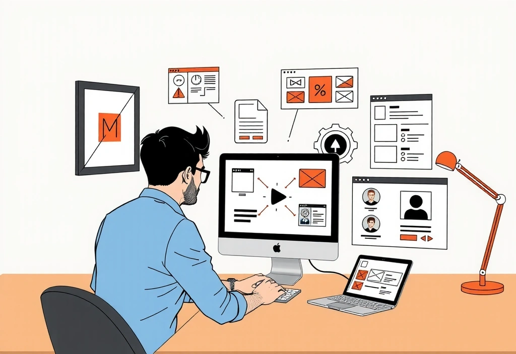 Web Design Process Illustration